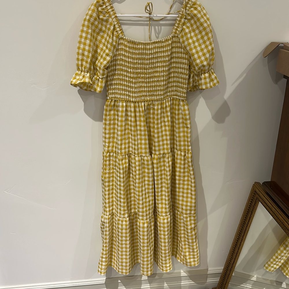 Midi Gingham Dress